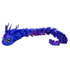 Игрушка подвижная 3D Королевский Дракон 32см СИНИЙ)