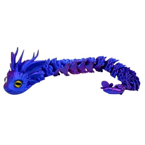 Игрушка подвижная 3D Королевский Дракон 32см СИНИЙ)