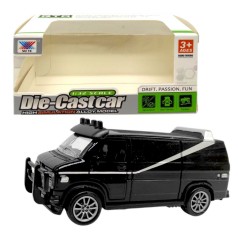 Машинка 1:32 металева інерційна фургон ЧОРНИЙ З СМУЖКОЮ (СІРОЮ)