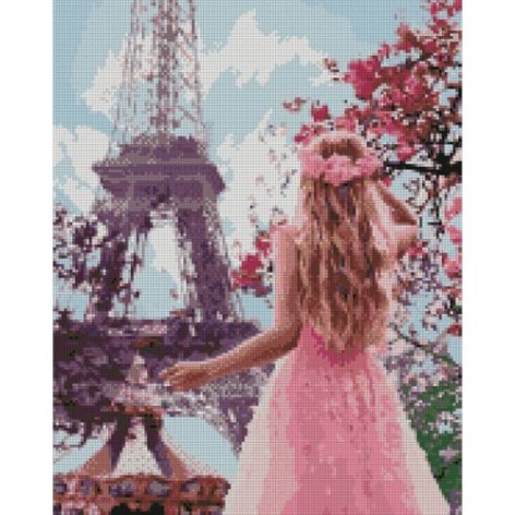 Алмазна мозаїка "Закохана в Париж"
