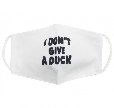 Многоразовая 4-х слойная защитная маска "I dont give a duck" размер 3, 7-14 лет
