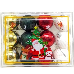 Новорічні прикраси,12 штук, кульки, D = 4,5 см, у слюді