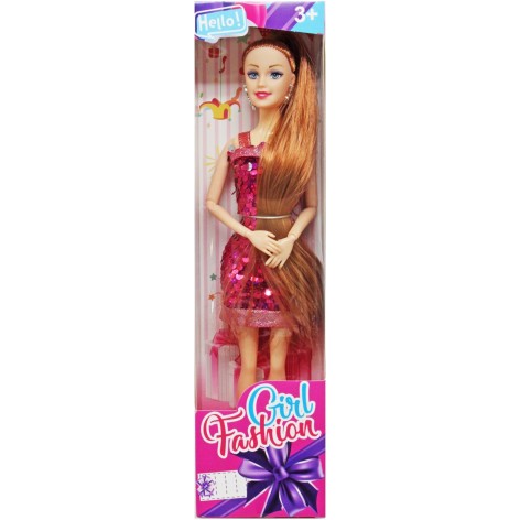 Кукла "Girl fashion" в малиновом (28 см)