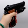 Пистолет (батар., лазер, шарики, пакет 19,5*13см)