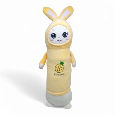 Мягкая игрушка-объятия ЗАЯ 70 см желтая