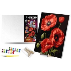 Картина по номерам 40х50 см "Волшебные маки" с деревянной подставкой