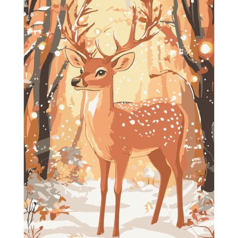 Картина по номерам "Лесной король" 40х50 см