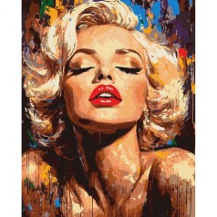 Картина по номерам "Яркая Монро" 40х50 см