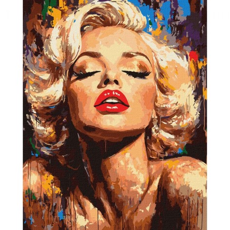 Картина по номерам "Яркая Монро" 40х50 см