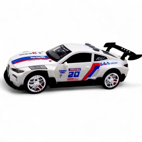 МАШИНКА ИНЕРЦИОННАЯ "BMW M4 COMPETITION RACING" (БЕЛАЯ)