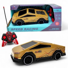 Машинка "Тесла Кибертрак" на пульте управления (Золотистая)