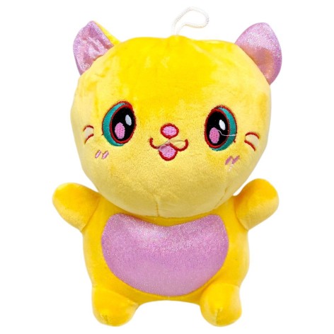 Мягкая игрушка цветной котик 20 см (ЖЕЛТЫЙ)