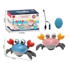 Краб (2 кольори, акумулятор 3.7 V, пульт, USB кабель, підсвічування, пісня англійською мовою,  рухливі кінцівки)