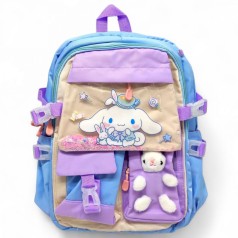 Рюкзак школьный "Санрио. СИНАМОРОЛ" 44х30х20 см (ГОЛУБОЙ)