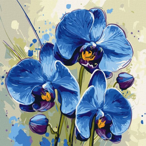 Картина по номерам "Нежная орхидея" 40х40 см