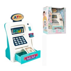Копилка-банкомат "Baby ATM", голубой