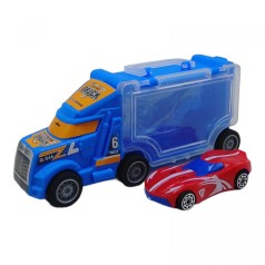 Трейлер с машинкой "Carrier Truck" (синий)