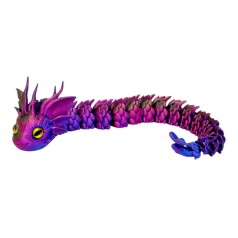 Игрушка подвижная 3D Королевский Дракон 32см (ФИОЛЕТОВЫЙ ГРАДИЕНТ)