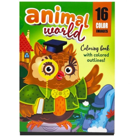 Розфарбовка,210х297 мм, (ANIMAL WORLD)