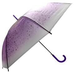 Парасолька напівавтомат, d=103 см, довжина: 83 см, 8 спиць, тростина, (ФІОЛЕТОВА)