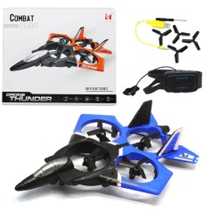 Самолет на радиоуправлении "Drone thunder" (голубой)