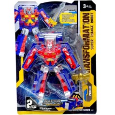 Трансформер "Super Change Robot" (КРАСНО-СИНИЙ)