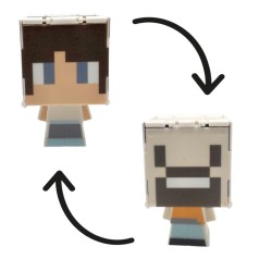 Герой-трансформер "Майнкрафт/MINECRAFT" (Коричневый) на планшете