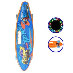 Пенни борд с ручкой, светящиеся колеса Hot Wheels