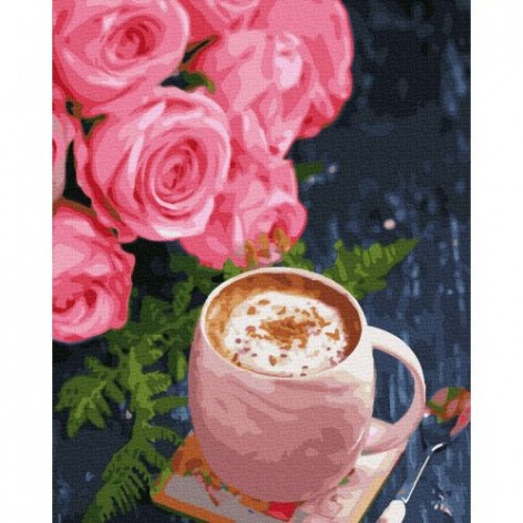 Картина по номерам "Кофе с корицей" ★★★★