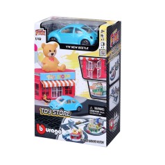 Игровой набор серии Bburago City - МАГАЗИН ИГРУШЕК (магазин игрушек, автомобиль 1:43)