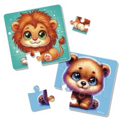 М’які максі пазли “Левеня та ведмежатко”