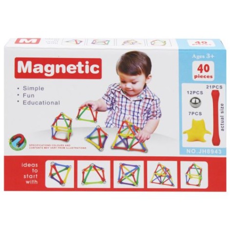 Магнітний конструктор "Magnetic", 40 елементів