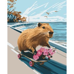 Картина по номерам "Капибара-Фристайл" 40х50 см