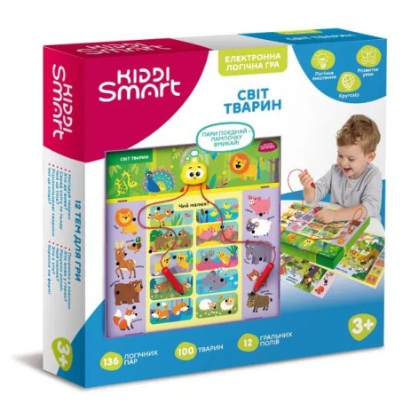 Электронная логическая игра KIDDI SMART - ВИКТОРИНА МИР ЖИВОТНЫХ S2