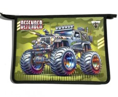 Папка на молнии А4+, "Dirt Track" (зеленая)
