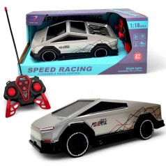 Машинка "Тесла Кибертрак" на пульте управления (Серебряная)