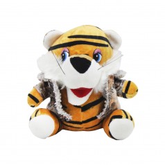 Мягкая игрука "Тигр в жилетке"  рыжий