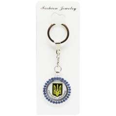 Брелок "Герб Украины", голубой