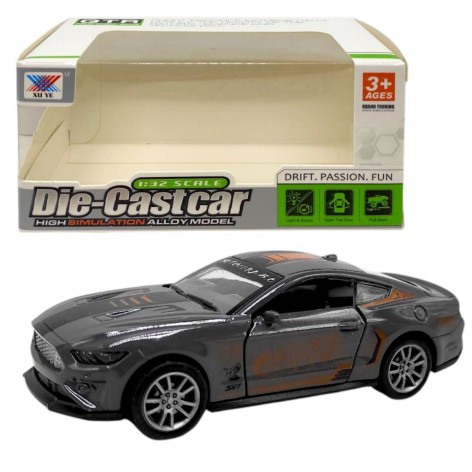 Машинка 1:32 металлическая MUSTANG COBRA (СЕРЫЙ)