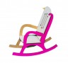 Кресло-качалка (бело-розовый)