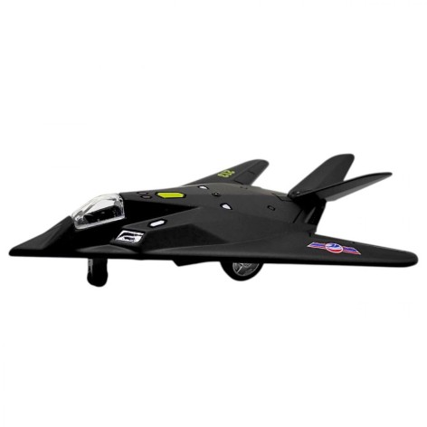 Літак інерційний (металопластик), озвучений, зі світлом (14,5 см)