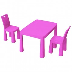 Игровой набор DOLONI Стол и два стула (розовый)