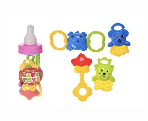 Набор погремушки в колбе 26,5x10x10 см YG Toys (розовый)