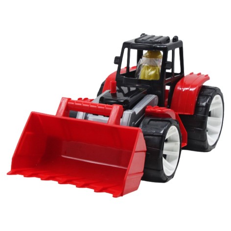 Пластиковий трактор чорно-червоний