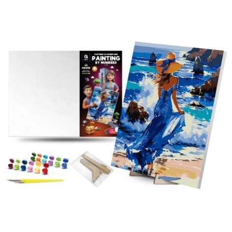 Картина по номерам 40х50 см "Я - Стихия" с деревянной подставкой