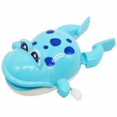 Заводная игрушка "Веселая жабка", голубая