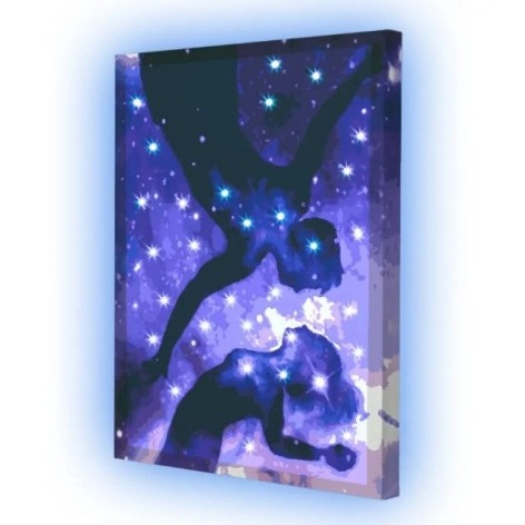 Картина по номерам со светодиодной подсветкой "Сияние твоей души" 40х50 см