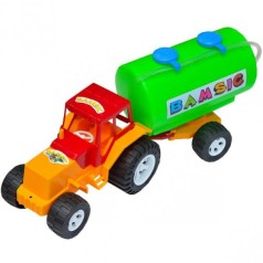 Трактор с цистерной (зеленый)