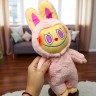 Игрушка мягкая "Лабубу" 30 см (ТЕМНО-РОЗОВАЯ)