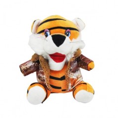 Мягкая игрука "Тигр в жилетке"  оранжевый